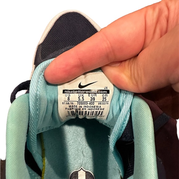 2015 Nike Air Max ST Women’s Sz 8 705003-400 Mid Nvy/Td Bl/Wlf Grey/Blk - Picture 6 of 10